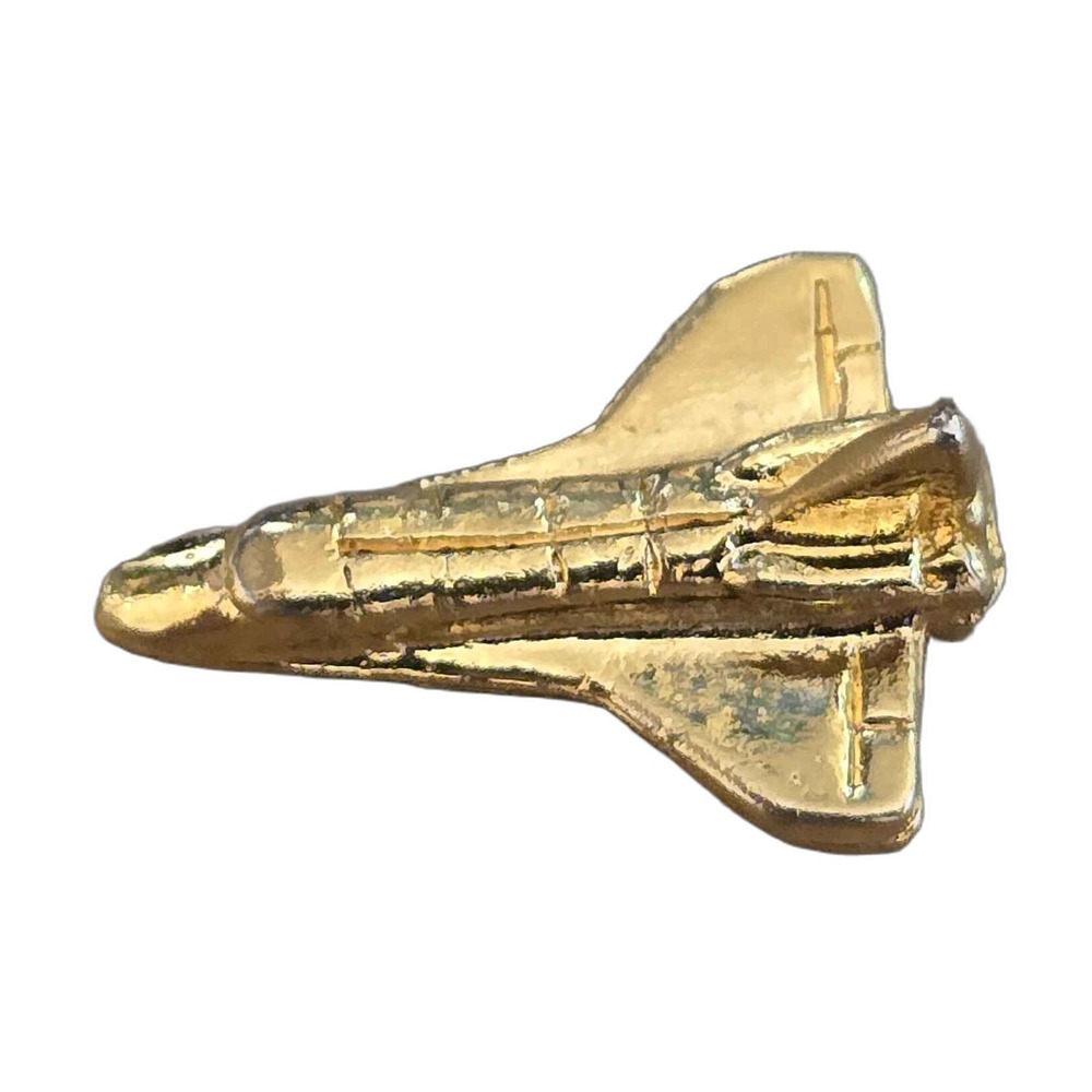 Vintage NASA Space Shuttle Orbiter Gold Tone Metal Lapel Vest Hat Pin K17